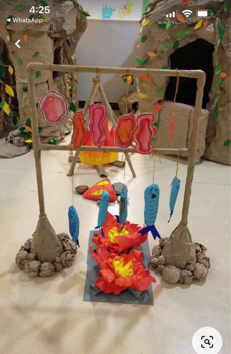 Stone Age Projects For Kids, Stone Age Project, Stone Age Activities, Indian Project, Native American Projects, Christmas Tree Candy, Candy Land Christmas Decorations Diy, Candy Land Christmas Decorations, Candy Land Christmas Decorations Outdoor