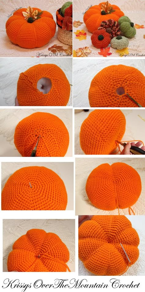 Giant Crochet Pumpkin, Pumpkins Crochet Pattern Free, Pumpkin Crochet Free Pattern, Chunky Pumpkin Crochet Pattern, Crocheted Pumpkin Patterns, Amigurumi Pumpkin Pattern Free, Pumpkin Amigurumi Free Pattern, Large Crochet Pumpkin Free Pattern, Free Crochet Fall Patterns