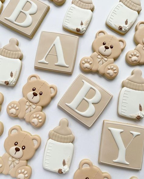 Teddy Bear Baby Shower Cookies!!🤍🧸 This theme has been so popular and I am loving it! How cute are these little teddy bear cookies?!… | Instagram Teddy Bear Baby Shower Cookies, Bear Baby Shower Cookies, Baby Shower Cookies Neutral, Teddy Bear Baby Shower Theme, Baby Shower Oso, Baby Shower Themes Neutral, Teddy Bear Cookies, Bear Baby Shower Theme, Baby Shower Dessert Table