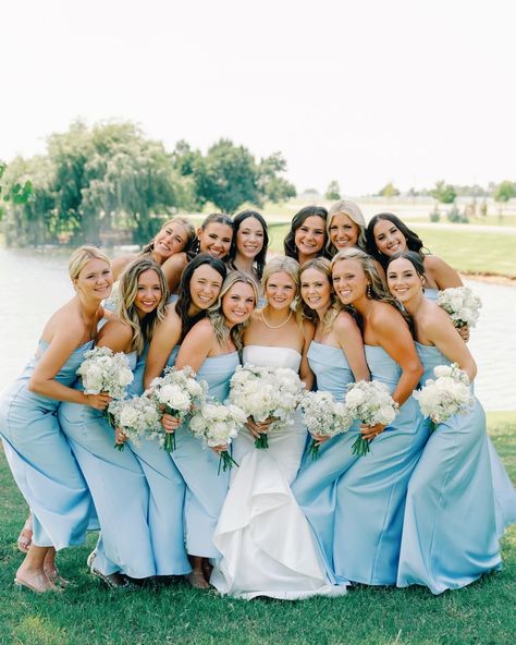 So special to be a part of @sterlingmccallmoran's special day ✨️ Look at all of her bridesmaids in our Maiah Blue Formal Maxi Dress⁠! ⁠ Light Blue Bridesmaid Dresses Long, Short Princess Dress, Formal Maxi Dress, Winter Formal Dresses, Senior Prom, Convertible Dress, Engagement Dresses, Short Bridesmaid Dresses, Sweet 16 Dresses