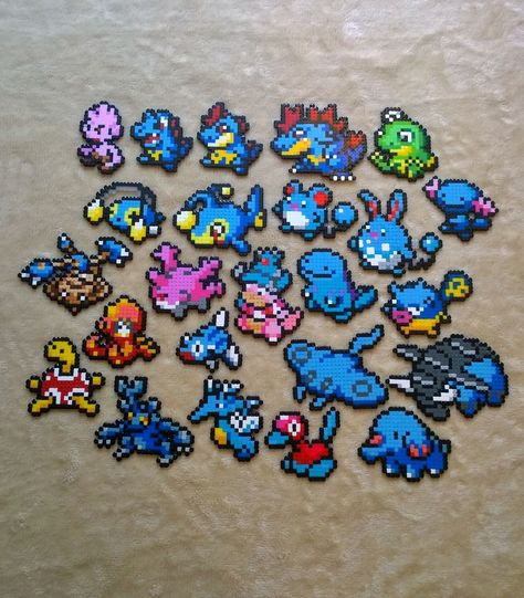 Johto Region, Strongest Pokemon, Starter Pokemon, 151 Pokemon, Pokemon Bead, Pokemon Perler Beads, Hama Beads Design, Diy Perler Bead Crafts, Diy Perler Beads