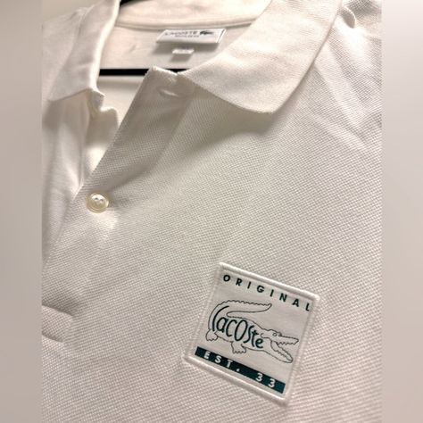 Men’s Lacoste Original Polo Shirt | Regular Fit Xl | White *Excellent Condition, Never Worn* Lacoste Shirts Men, Lacoste Shirts, Lacoste Shirt, White Color, Polo Shirt, Color White, Summer Outfits, Dress Outfits, Mens Shirts