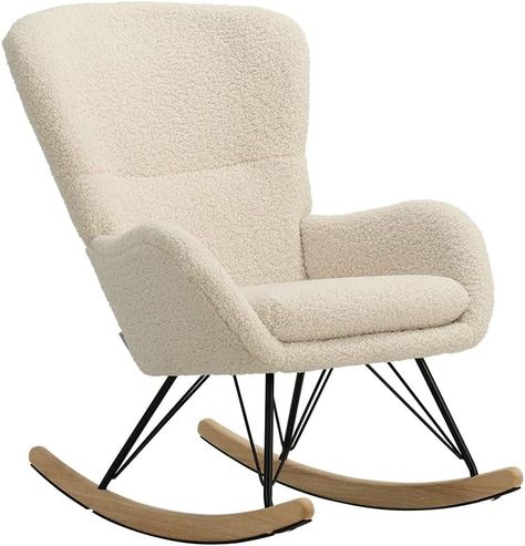 INMOZATA Relax Rocking Chair Comfortable Cashmere Rocker Relaxing Recliner Chair Traditional Arm Rest Lounge Chair with Cashmere Cushion(Beige)

Perfect for a Nursery
Baby shower Gift
Gift for her
Gift for new mum
Breastfeeding
Feeding chair Breastfeeding Chair, Wingback Rocking Chair, Rocking Chair Pads, Casual Bedroom, Rocking Armchair, Rocking Chair Nursery, Relaxing Chair, Nursery Chair, Glider Chair