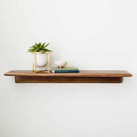 Anton Shelves | West Elm Metal Wall Shelves, Teen Furniture, Solid Wood Shelves, Wood Wall Shelf, Mounted Shelves, Wood Floating Shelves, Mirror With Shelf, Small Entryway, Solid Mango Wood