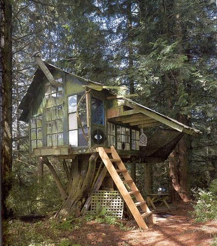 Cool Tree Houses, 3d Studio, Cabins In The Woods, Garden Shed, Little Houses, Play Houses, House In The Woods, In The Woods, Log Cabin