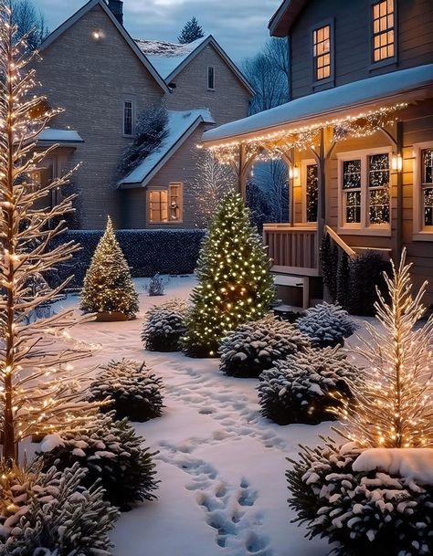 Net Lights for Bushes and Shrubs Net Christmas Lights Ideas, Christmas Bushes Outdoor, Outdoor Christmas Light Ideas, Outdoor Christmas Light Displays, Christmas Light Ideas, Outdoor Garland, Bushes And Shrubs, Holiday Lights Display, Garden Nook