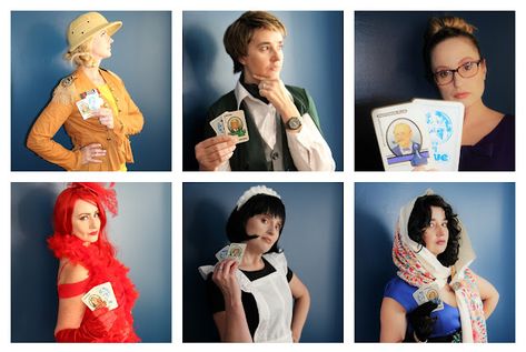 Clue Game Halloween Costume, Clue Game Characters Costume Ideas, Clue Party Costumes, Clue Character Costumes Group Halloween, Clue Group Costume, Clue Game Costumes, Clue Characters Costume, Mrs White Clue Costume Ideas, Clue Costumes Group