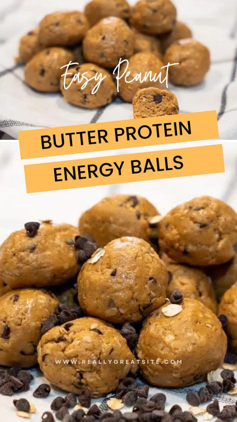 In today’s fast-paced world, we’re constantly on the lookout for convenient and nutritious snacks to keep our energy levels up. That’s where peanut butter protein bites come into play! These delicious, bite-sized treats are not only a tasty indulgence but also packed with protein to keep you fueled throughout the day. Follow @ourfamilycooks for more quick and healthy snack ideas! #peanutbutterenergyballs #proteinbites #healthysnacks #quickrecipes #nutritioustreats Peanut Butter Protein Bites, Dessert Balls, Protein Energy Balls, Protein Energy Bites, Energy Balls Recipe, Peanut Butter Protein Balls, Peanut Butter Energy Balls, Healthy Snack Ideas, Energy Ball Recipe