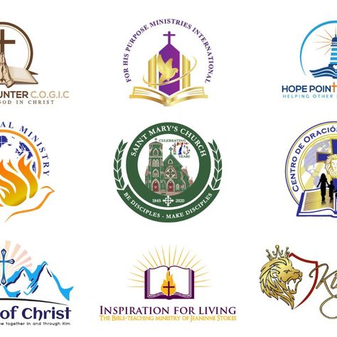 I will design modern and unique church religious or ministry logo Church Logos Design, Church Sticker Design, Christian Logo Design Ideas, Ministry Logo Design, Church Logo Ideas, Christian Logo Design, Church Logo Inspiration, Christian Logo, Church Logo Design