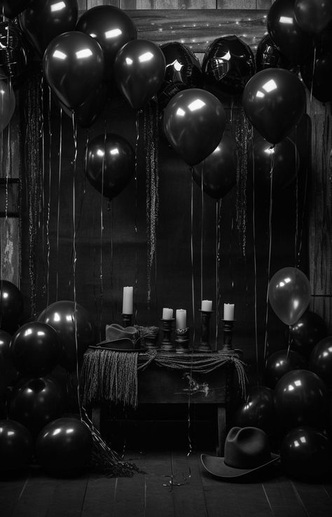 Gothic Birthday Aesthetic, Fifty Shades Of Grey Party Ideas, Vamp Birthday, Devil Party, Gothic Party Ideas, 18th Birthday Halloween Party, Goth Birthday Aesthetic, Goth Birthday Decorations, Goth Party Theme