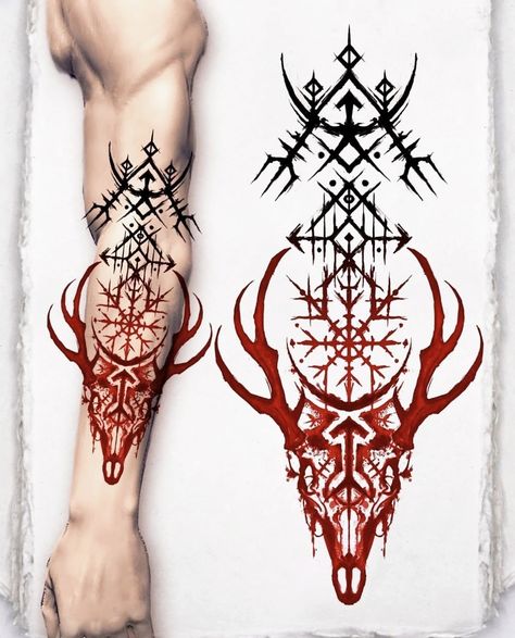 Viking Hand Tattoos For Guys, Norse Tattoo Men, Scandinavian Tattoo Vikings, Anime Tattoos For Men Sleeve, Norse Hand Tattoo, Norse Tattoo Sleeve, Viking Tattoo Ideas For Men, Nordic Viking Tattoo, Old Norse Tattoo