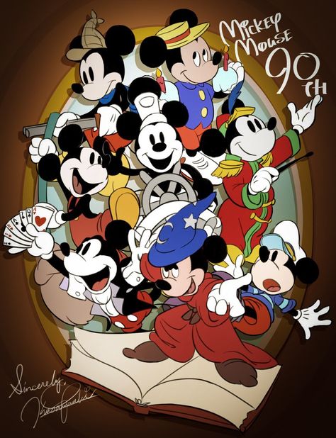 Old Mickey Mouse, Anniversary Wallpaper, Vintage Mickey Art, Vintage Disney Art, Mickey Mouse Illustration, Original Mickey Mouse, Mickey Mouse Vintage, Old Cartoon Characters, Disney Illustration