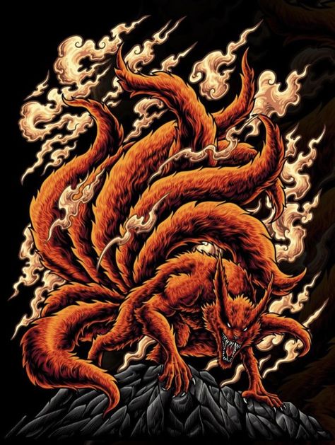 Kurama Naruto Art, Kurama Tattoo Design, Naruto Kurama Drawing, Naruto Kurama Tattoo Design, Naruto Uzumaki Wallpapers, Naruto And Kurama Tattoo Ideas, Kurama Cute Wallpaper Naruto, Kurama Tattoo, 9 Tailed Fox Art