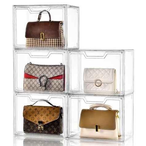 Purse Display, Organizer For Closet, Wallet Storage, Acrylic Display Box, Organizer Purse, Handbag Organizer, Purse Storage, Stackable Storage Bins, Clear Purses