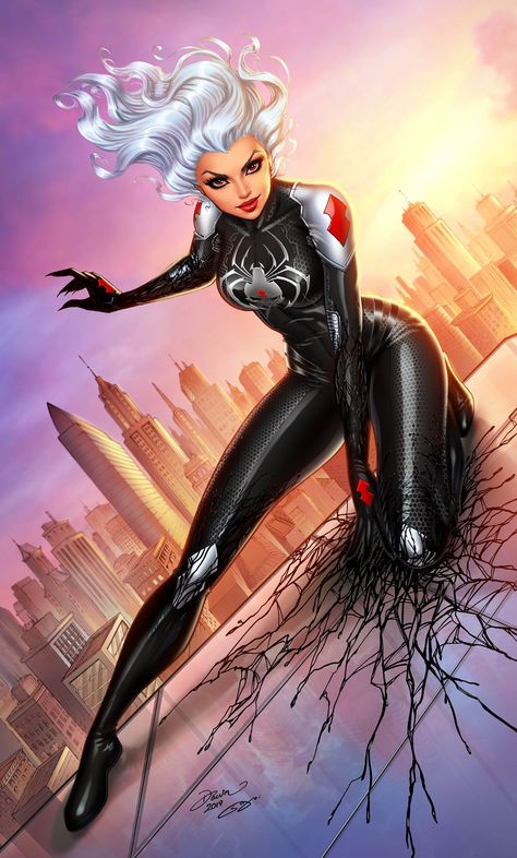 White Widow Spiderman Girl, Black Cat Cosplay, Latex Cosplay, White Widow, Black Cat Marvel, Spider Art, Spider Girl, Marvel Spiderman Art, Black Spider