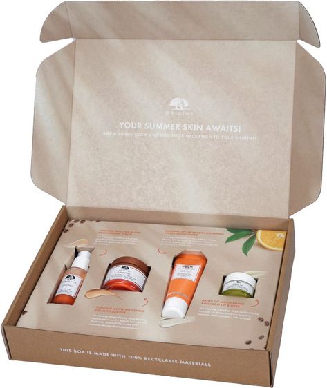 Origins Skincare Boxes Skincare Boxes Packaging, Product Boxes Design, Packaging For Skin Care Products, Facial Kit Packaging, Skincare Mailer Box Design, Hair Packaging Boxes, Cosmetics Box Design, Skincare Kit Packaging, Beauty Brand Packaging