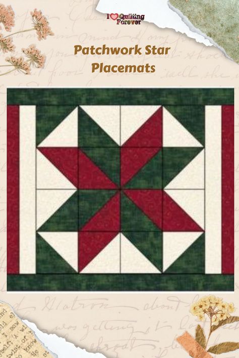 Patchwork Star Placemats Xmas Table Mats, Star Table Topper Free Pattern, Quilted Placemats Patterns Free Place Mats, Placemats Patterns Free, Christmas Placemats Pattern Free, Star Placemats, Quilted Christmas Placemats, Candle Mats Patterns, Stars Table Topper