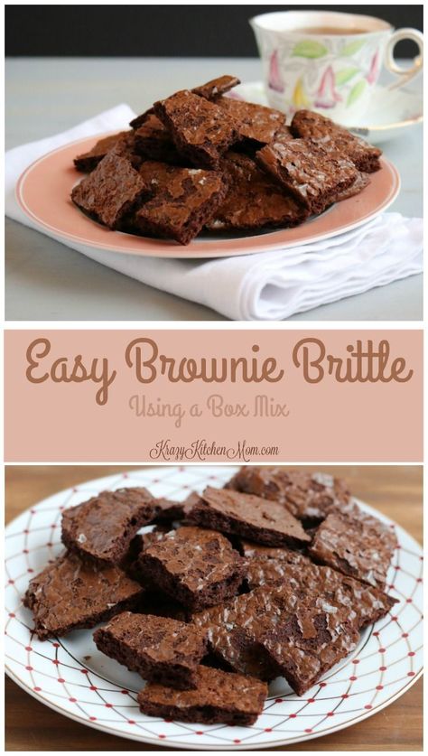 The best part of any brownie is the crispy edge. Easy Brownie Brittle from a Box Mix is the perfect recipe for this crispy crunchy brownie part that everyone loves. Crispy Brownies, Brownies From A Box, Brownie Bark, Brownie Brittle Recipe, Cookie Brittle, Festival Tips, Brownie Brittle, Brownie Mix Cookies, Easy Brownie