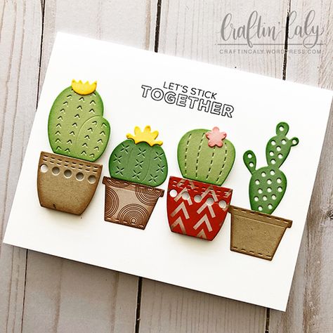 Cactus Card Ideas, Cactus Cards Handmade, Cactus Cards, Ink Swatches, Cactus Stamp, Cactus Card, Prickly Cactus, Cactus Craft, Cactus Stickers