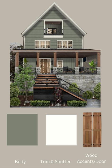 Transform your home's exterior into a timeless masterpiece with Grandpacore Green, the quintessential shade for those who appreciate the elegance of old money aesthetics. This rich, sophisticated hue captures the essence of classic charm, offering a perfect blend of tradition and style that elevates your curb appeal. Whether your home is a quaint cottage or a grand estate, this color promises to infuse it with a sense of history and refinement. Embrace the allure of a bygone era and let your home stand out with a touch of understated luxury. Cottage Exterior Colors Schemes, Exterior Paint Palette, Sherwin Williams Exterior Paint, Old Money Home, Sage Green House, Green Exterior Paints, Green Exterior House Colors, Sherwin Williams Exterior, Green House Exterior