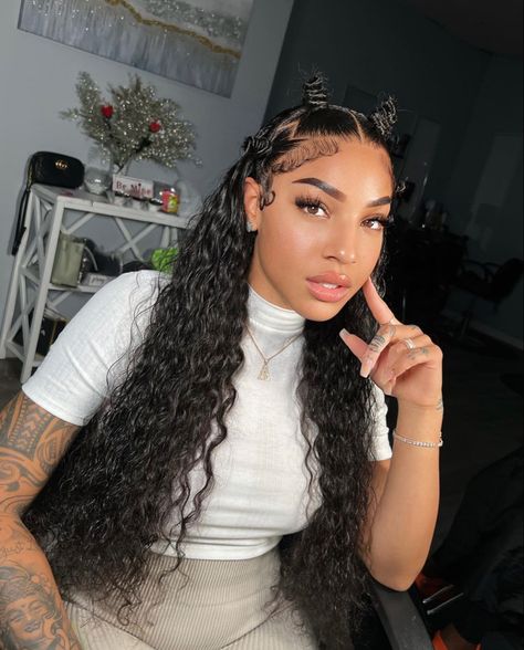 Click the Link for this wig Lace Frontal Hairstyles, Lace Wigs Styles, Curly Full Lace Wig, Long Hair Waves, Loose Deep Wave, Frontal Wig Hairstyles, Long Human Hair Wigs, Real Hair Wigs, Long Hair Wigs