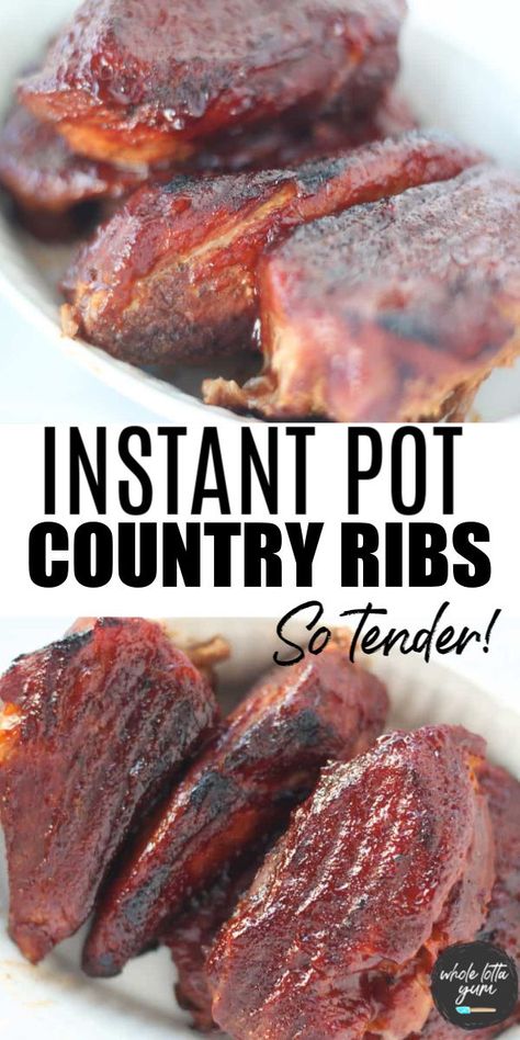 Instapot Country Ribs, Rib Instant Pot Recipes, Instant Pot Ribs Pork, Ribs In Instapot Recipe, Instapot Pork Ribs, Rib In Instant Pot, Instapot Ribs Instant Pot, Country Pork Ribs Instant Pot, Ribs In The Instant Pot