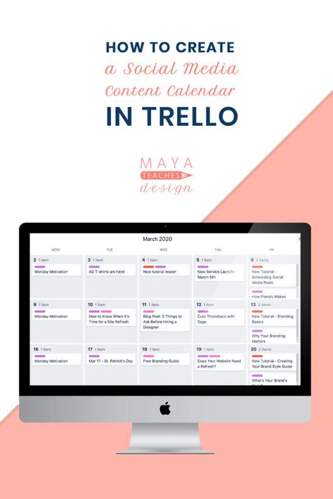 Trello Ideas, Social Media Content Calendar Template, Social Media Calendar Template, Instagram Calendar, Trello Templates, Content Calendar Template, Social Media Blog, Social Media Content Planner, Social Media Posting Schedule