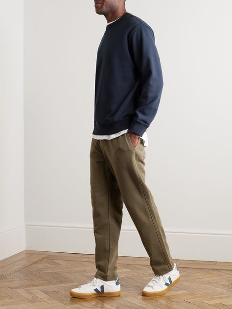 Oliver Spencer is often described as "casually tailored, " reflecting the British designer's aim to make clothing comfortable and refined. This 'Edgeware' sweatshirt is cut for a comfortable fit from certified organic cotton-jersey. It's also reversible, doubling its styling power. This product was made from Considered Materials. Find out more about our Craftsmanship Code here. Man Style Outfits, Simple Clothing Style Men, Casual Looks For Men, 175cm Men Outfit, Working Men Aesthetic, Minimal Male Outfit, Men Work Clothes, Men Work Outfits Casual, Mens Fashion Sporty