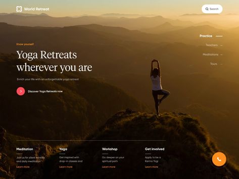 Micro Interaction, Website Landing Page Design, Elegant Website Design, Fashion Website Design, Ui Ux Website, Ui Ux 디자인, Website Landing Page, Yoga Workshop, Website Design Layout