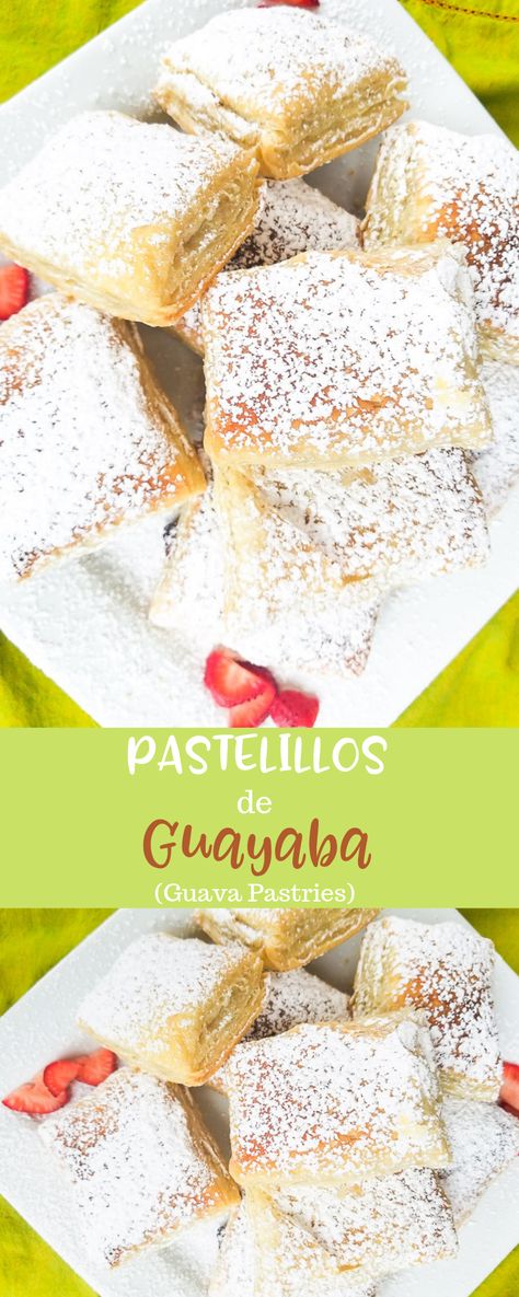 Pastelillos De Guava Puerto Rico, Puerto Rican Guava Pastry, Pastellios De Guava, Puerto Rican Pastelillos, Miami Breakfast, Salsa Ideas, Guava Pastries, Guava Desserts, Hispanic Desserts