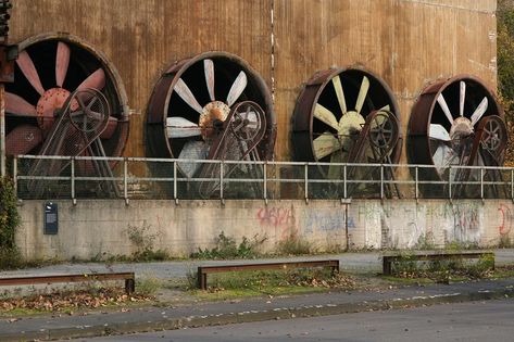 Industrial Park Factory Facility - Free photo on Pixabay Sci Fi Building, The Long Dark, Abandoned Factory, Industrial Inspiration, Antique Fans, Industrial Fan, Industrial Factory, Model Train Scenery, Welcome To Night Vale