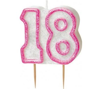 Pink 18th Birthday, 18th Birthday Candles, Birthday Cake With Candles, 18th Birthday Party, Pink Candles, Candle Cake, Birthday Party Cake, Candle Stand, Party Shop