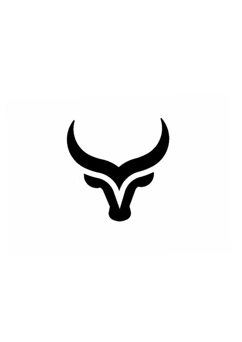 Line Bull Tattoo, Minimalist Bull Tattoo, Simple Taurus Tattoo, Horn Tattoo, Bull Outline Tattoo, Tattoo Bull, Bull Drawing Simple, Taurus Tattoo Designs, Taurus Logo Design