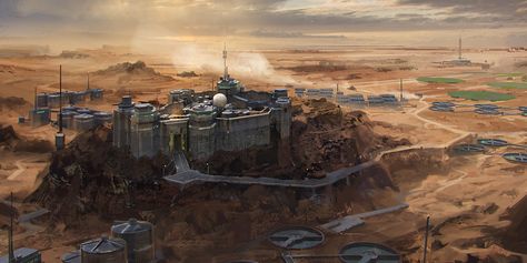 The+Art+of+Dimitar+Marinski Sci Fi Architecture, Sci Fi Landscape, Sci Fi City, Sci Fi Environment, Rpg Map, Landscape Concept, Futuristic City, Landscape Scenery, Fantasy Artist