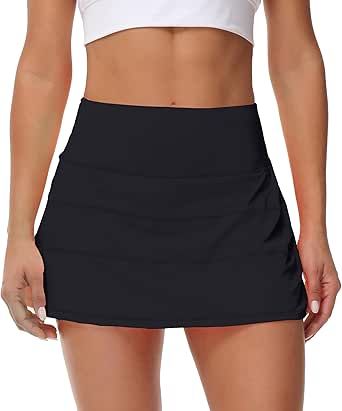 MCEDAR Pleated Tennis Skirt for Women with Pockets Women's High Waisted Athletic Golf Skorts Skirts Running Workout Shorts Black Tennis Skirt Athletic, Black Moisture-wicking Stretch Tennis Skirt, Black Moisture-wicking Skort For Workout, Moisture-wicking Black Skort For Sports, Sporty Black Moisture-wicking Skort, Athletic Skirts, Pleated Tennis Skirt, Golf Skort, Running Workout