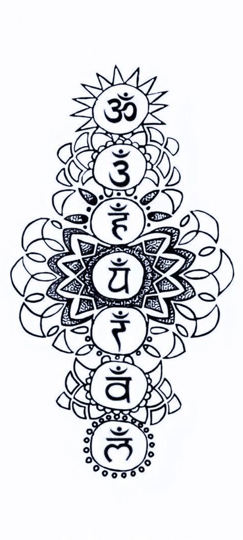 Chakra Tattoo Stencil, Seven Chakras Tattoo, Om Chakra Tattoo, Chakra Tattoo Design, 7 Chakras Tattoo, Chakra Lotus, Tattoo 2024, Chakra Tattoo, Egyptian Tattoo Sleeve