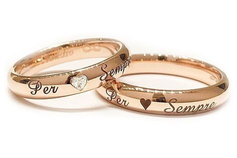 Pin by À B Ï R on ring | Engagement rings couple, Personalized wedding rings, Wedding rings sets gold Wedding Ring With Name, Ring With Name, Couple Rings Gold, Temple Jewellery Earrings, Couple Ring Design, Personalized Wedding Rings, Rings Couple, Engagement Rings Couple, Rings Sets