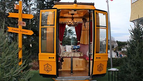 This Seaside Resort Converted Ski Gondolas Into Swiss Dining Rooms Serving Cheese Fondue and Veuve Clicquot Ski Gondola, Luxury Romance, Veuve Cliquot, Black Forest Ham, Ski Party, Ski Lodge Decor, Apres Ski Party, Ski House, Live Your Truth