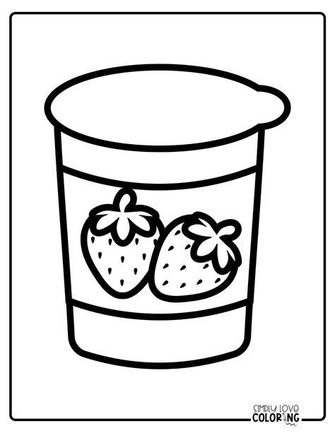 Free food and drink coloring pages are the perfect activity for homeschooling, classrooms, teachers, kids' activities, and educational activities. Simple Food Coloring Pages, Coloring Papers Printable, Coloring Food Pages, Fun Coloring Pages For Teens, Pictures To Colour In, Color Pictures For Kids Free Printable, Bold Easy Coloring Pages, Cute Simple Coloring Pages, Bold Coloring Pages