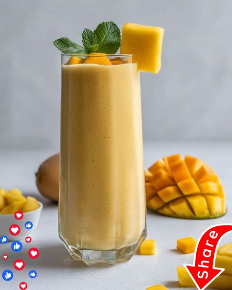 This Pineapple Mango Smoothie is basically sunshine in a glass. ☀️ Pineapple Mango Smoothie Ingredients: 1 banana, sliced and frozen 1 cup frozen pineapple chunks 1 cup frozen mango chunks 1/4 cup yogurt 1 cup almond milk Ice cubes Instructions: Combine all ingredients in a blender and blend until smooth and creamy. Pour into a glass and enjoy! #PineappleMangoSmoothie #Smoothie #Pineapple #Mango #Banana #HealthyBreakfast #HealthySnack #EasyRecipe #Homemade #Delicious #Fruits #Food... Pineapple Mango Smoothie, Milk Ice Cubes, Smoothie Pineapple, Mango Pineapple Smoothie, Pineapple Chunks, Frozen Mango, Mango Chunks, Frozen Pineapple, Mango Smoothie