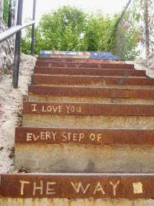 messages on stairs -you could write with chalk and take pics of the couple sitting on the other side. Indoor Steps, Vineyard Vacation, Post Secret, Temecula California, Engagement Pic, Honeymoon Planning, Reception Inspiration, Quirky Wedding, Garden Steps