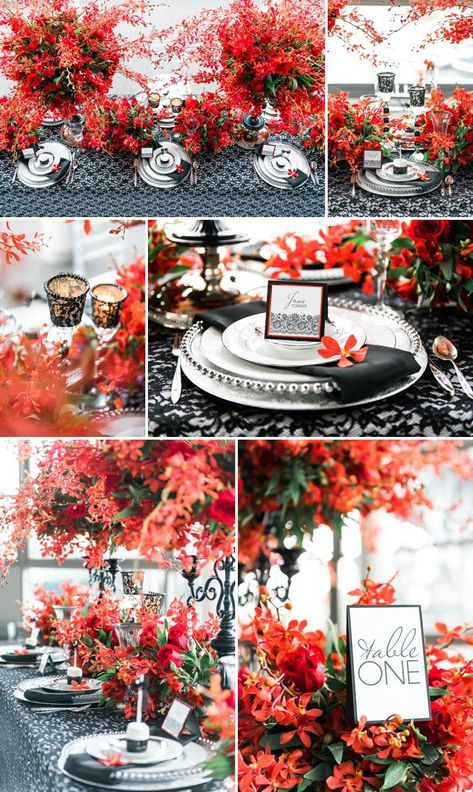 Red and Coral Wedding Inspiration - A PRINCESS INSPIRED BLOG #coralweddingideas #coralweddingflowers #redandcoralwedding #summerweddingideas #modernwedding #boldweddingcolors #modernblackandwhitewedding Red And Coral Wedding, Vermillion Wedding Color, Fuschia Wedding Palette, Blood Orange Wedding, Red Wedding Palette, Bold Wedding Colors, Coral Wedding Themes, Coral Wedding Flowers, Edgy Wedding