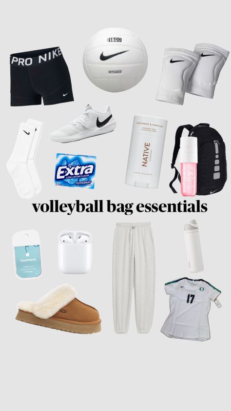 volleyball bag essentials 🏐 Things To Put In Your Volleyball Bag, Things To Have In Your Volleyball Bag, Volleyball Essentials, Stuff To Put In Your Volleyball Bag, Volleyball Bag Essentials List, Sports Bag Essentials Volleyball, Sports Bag Essentials, Vollyball Outfits, Volleyball Tryouts