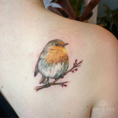 Robin Tattoo Ideas, Robin Tattoos, Colorful Bird Tattoos, Robin Bird Tattoos, Robin Tattoo, Tattoo Ideas Males, Dove Tattoo Design, Vogel Tattoo, Full Tattoo