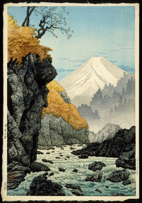 Foot of Mount Ashitaka | LACMA Collections Japan Illustration, Mont Fuji, Art Japonais, Japanese Woodblock Printing, Japanese Painting, Art Prints For Sale, Japanese Prints, Vintage Art Prints, Hiroshima