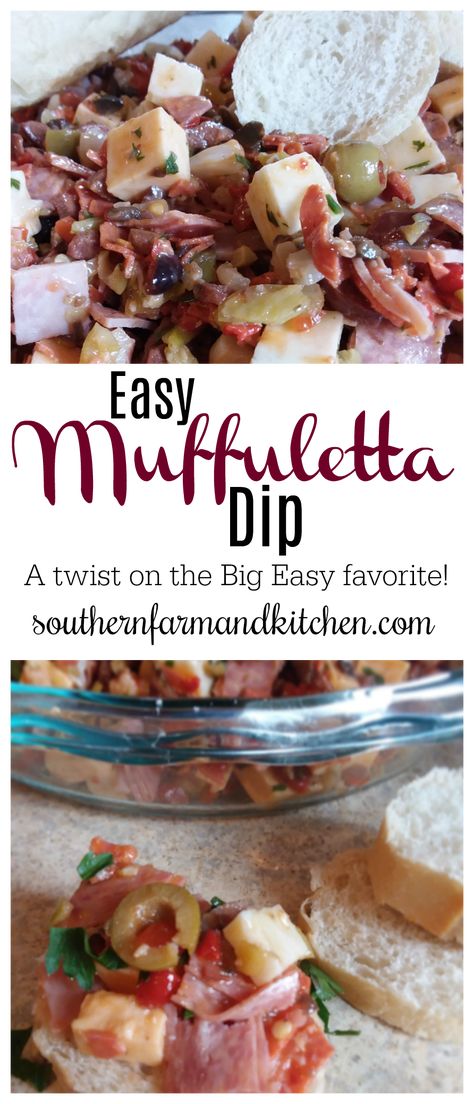 Hot Muffuletta Dip, Muffaletta Dip Appetizers, Muffuletta Dip Recipe, Muffaletta Appetizer, Muffaletta Dip, Muffuletta Pinwheels, Muffuletta Dip, Muffaletta Sandwich Sides, Muffelata Dip