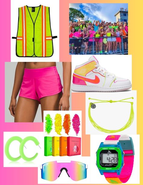 Football Players Costume, Fnl Outfits, Fnl Themes, Neon Football, Football Player Costume, Highschool Football, Tiktok Fits, Game Outfit, Neon Outfits