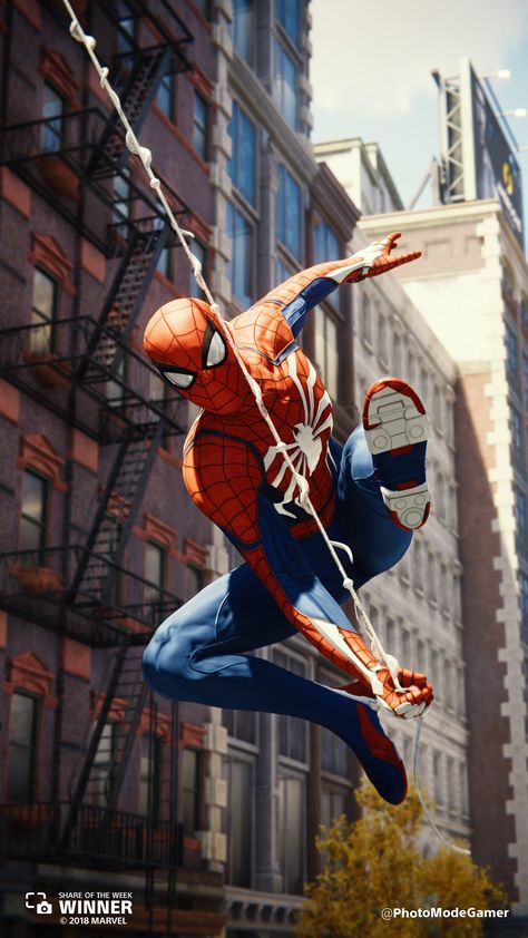 Playstation Blog - Share of the Week: Marvel’s Spider-Man - Swinging Spiderman Ps4 Wallpaper, Spiderman Wallpapers, Spider Men, Image Spiderman, Andermatt, Spiderman Ps4, Comics Marvel, Comic Characters, Far From Home