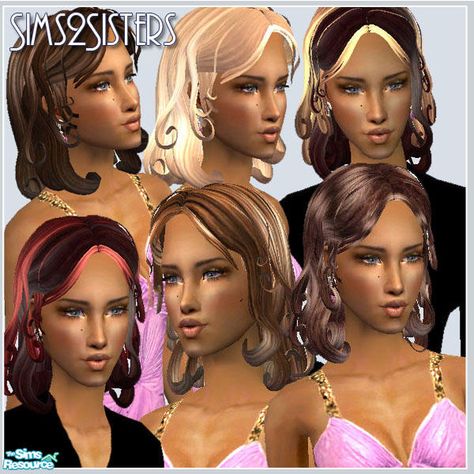 Sims Y2k Hair, Sims 2 Cc Furniture, Sims 2 Hair Cc, Sims 2 Cc Hair, Sims 3 Cc Hair, Sims 2 Mods, Fem Hairstyles, The Sims 2 Cc, Sims 2 University