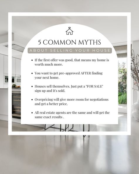 Let’s bust some home-selling myths! 🕵️‍♂️ First u𝗽: 𝗔 '𝗙𝗼𝗿 𝗦𝗮𝗹𝗲' 𝘀𝗶𝗴𝗻 𝗶𝘀𝗻’𝘁 𝗮 𝗺𝗮𝗴𝗶𝗰 𝘄𝗮𝗻𝗱, 𝗮𝗻𝗱 𝗼𝘃𝗲𝗿𝗽𝗿𝗶𝗰𝗶𝗻𝗴 𝗶𝘀 𝗡𝗢𝗧 𝘁𝗵𝗲 𝗻𝗲𝘄 𝗯𝗹𝗮𝗰𝗸. Check out these other tall tales and let's talk real strategy. #SellingMyths #HomeSaleTips #MarketRealities #PriceItRight #RealEstateStrategy #PropertySales #HomeSellingJourney #RealEstateMyths #SellYourHome #RealEstateMarket How To Get Your House Ready To Sell, Getting Your House Ready To Sell Tips, Tips For Showing Your House To Sell, Home Selling Tips Real Estates, Real Estate Myths, How To Sell Your House Without A Realtor, Sale Sign, Selling Your Home, Common Myths